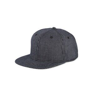 Gents Mens Chairman Checkered Snapback Flat Bill Black White One Size